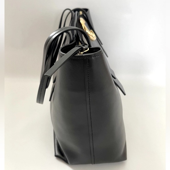 CHLOE MEDIUM ZIPPED C BLACK LEATHER TOTE BAG New With Imperfections - Picture 4 of 11